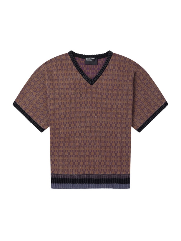 Photo: Enfants Riches Déprimés - Vienna Cotton-Jacquard Sweater - Burgundy