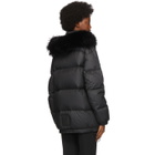 Mr and Mrs Italy Black Down Cropped Jacket