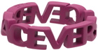 Versace Burgundy Logo Cut-Out Ring