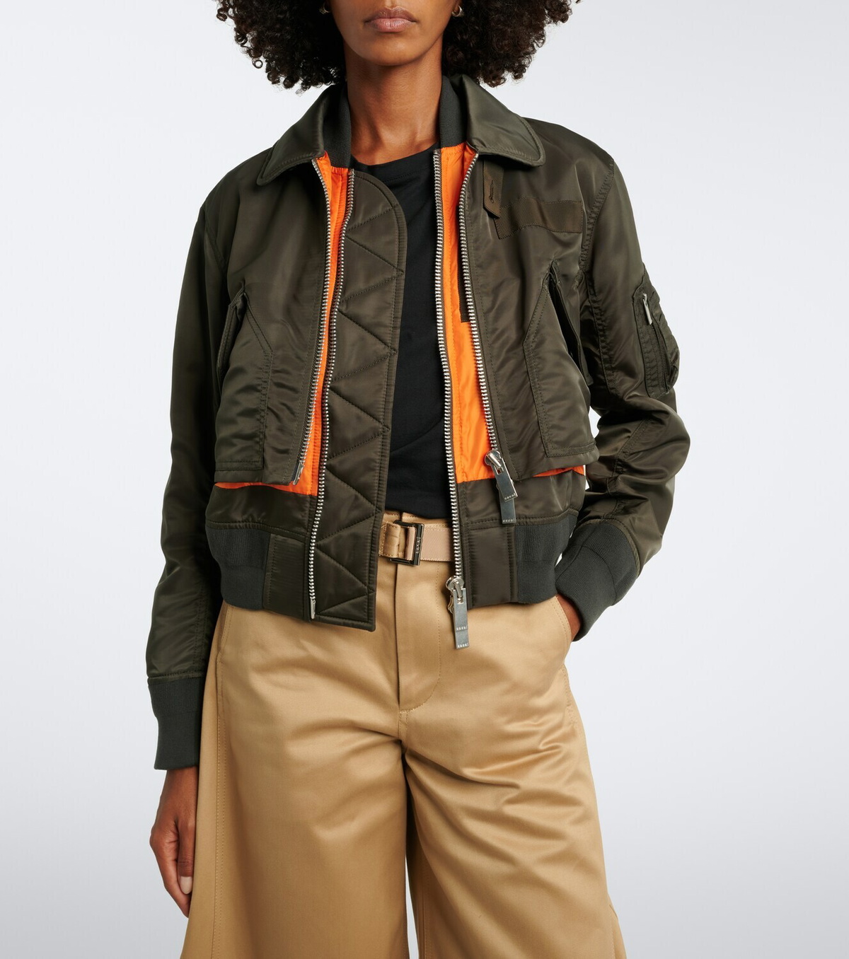 Sacai Layered technical bomber jacket