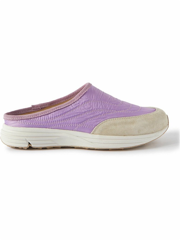 Photo: Diemme - Maggiore Slip-On Suede-Trimmed Nylon Sneakers - Purple