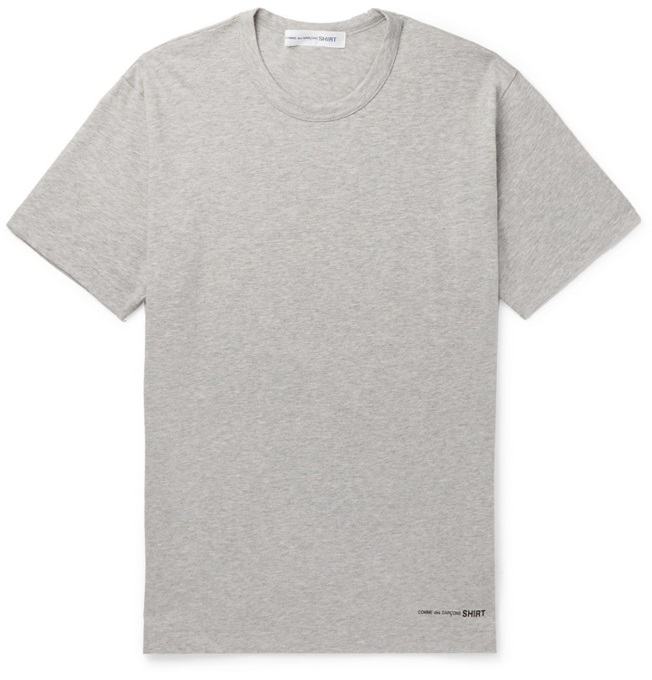 Photo: Comme des Garçons SHIRT - Slim-Fit Logo-Print Cotton-Jersey T-Shirt - Gray