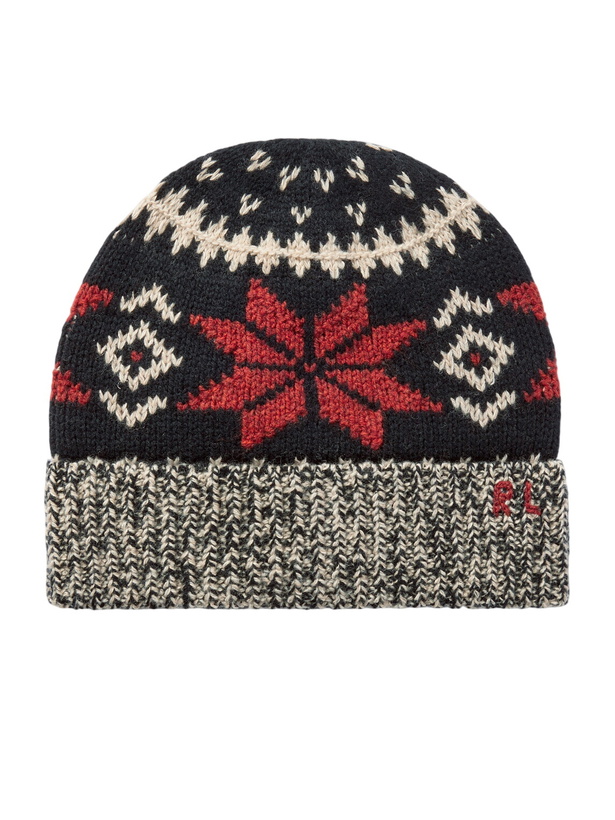 Photo: Polo Ralph Lauren - Fair Isle Wool, Cotton and Linen-Blend Beanie