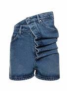 Y/PROJECT - Fold-over Waist Straight Denim Shorts