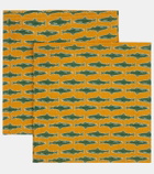 La DoubleJ Como Fish Large set of 2 napkins