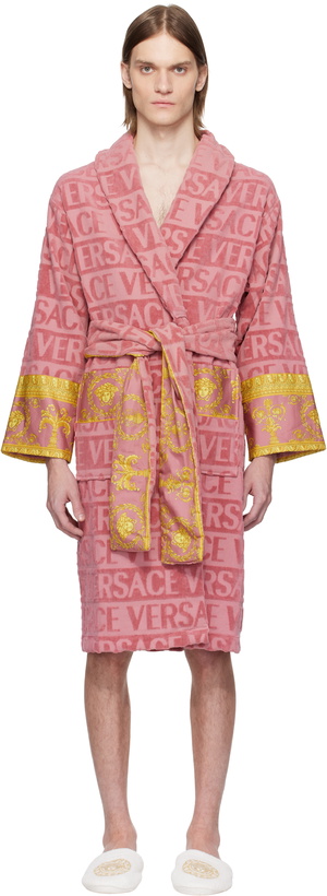 Photo: Versace Underwear Pink 'I Heart Baroque' Bathrobe
