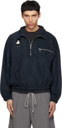 Song for the Mute Navy Zip Funnel Sweatshirt