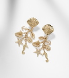 Sydney Evan Multi Sea Life Clam Shell 14kt gold (585/1000) drop earrings with diamonds