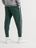 Kingsman - Tapered Striped Cotton and Cashmere-Blend Jersey Sweatpants - Green