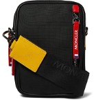 Moncler - Leather-Trimmed Drill Messenger Bag - Black