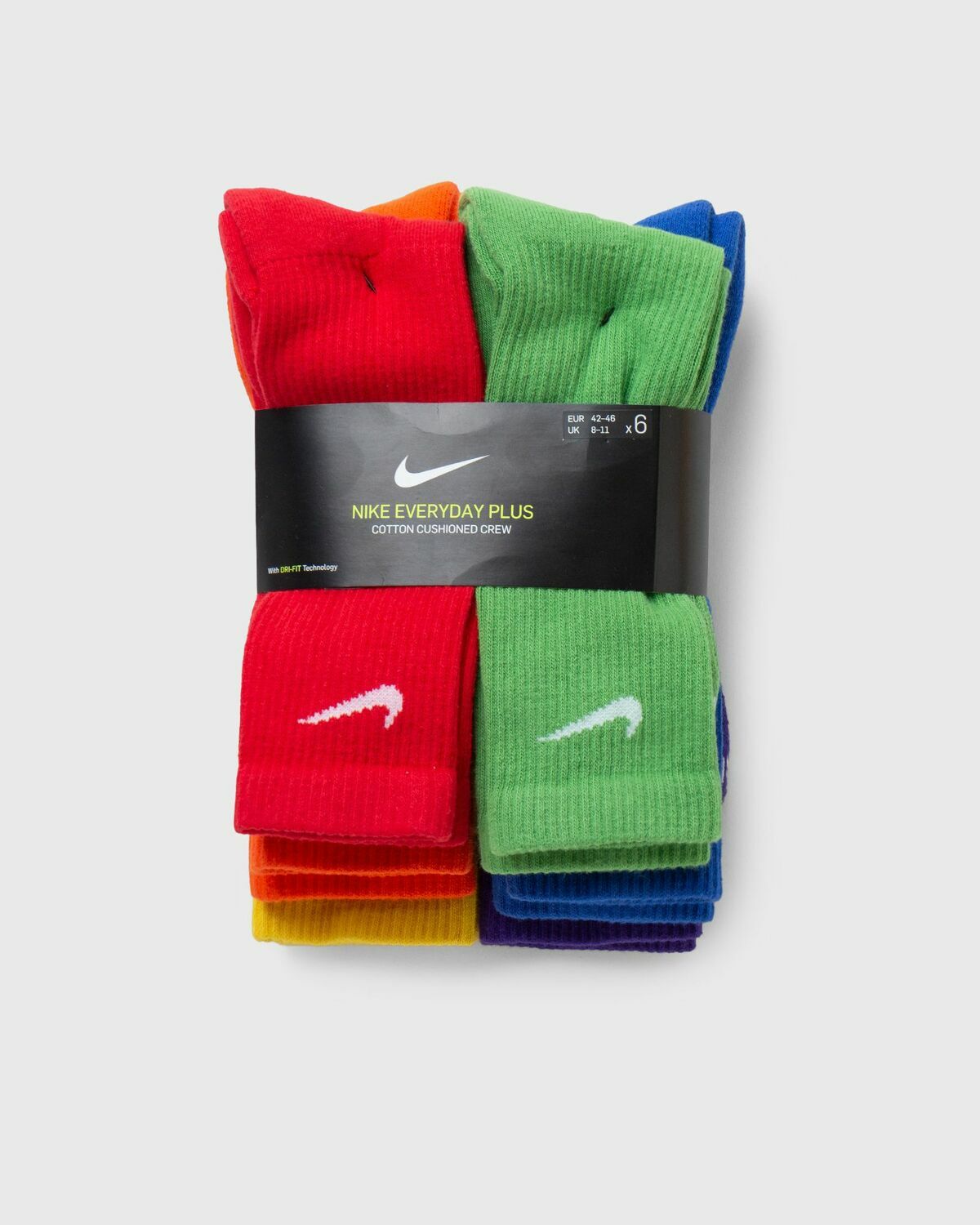 Nike Everyday Plus Cushioned Training Crew Socks (6 Pairs) Multi-color Men