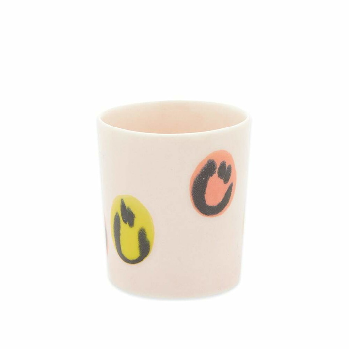 Photo: Carne Bollente x Frizbee Ceramics Smile Cup in Pink