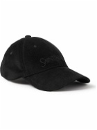 SAINT LAURENT - Logo-Embroidered Cotton-Cordurory Baseball Cap - Black