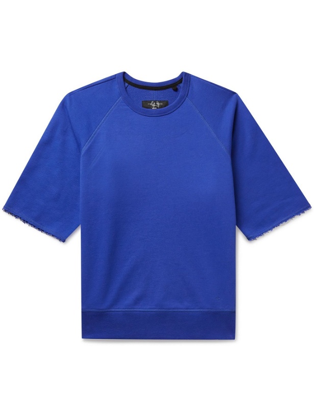Photo: RAG & BONE - City Organic Loopback Cotton-Jersey Sweatshirt - Blue