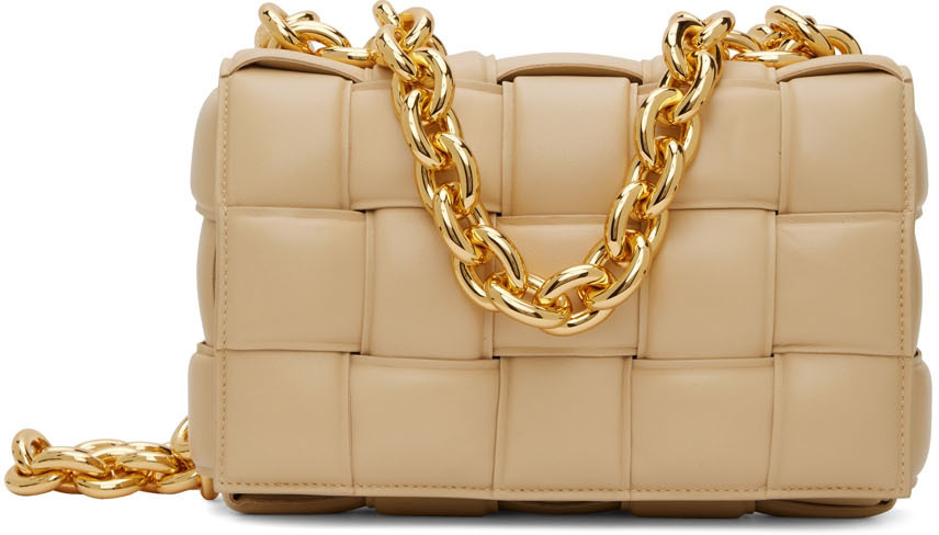 Bottega Veneta Beige Padded Chain Cassette Bag