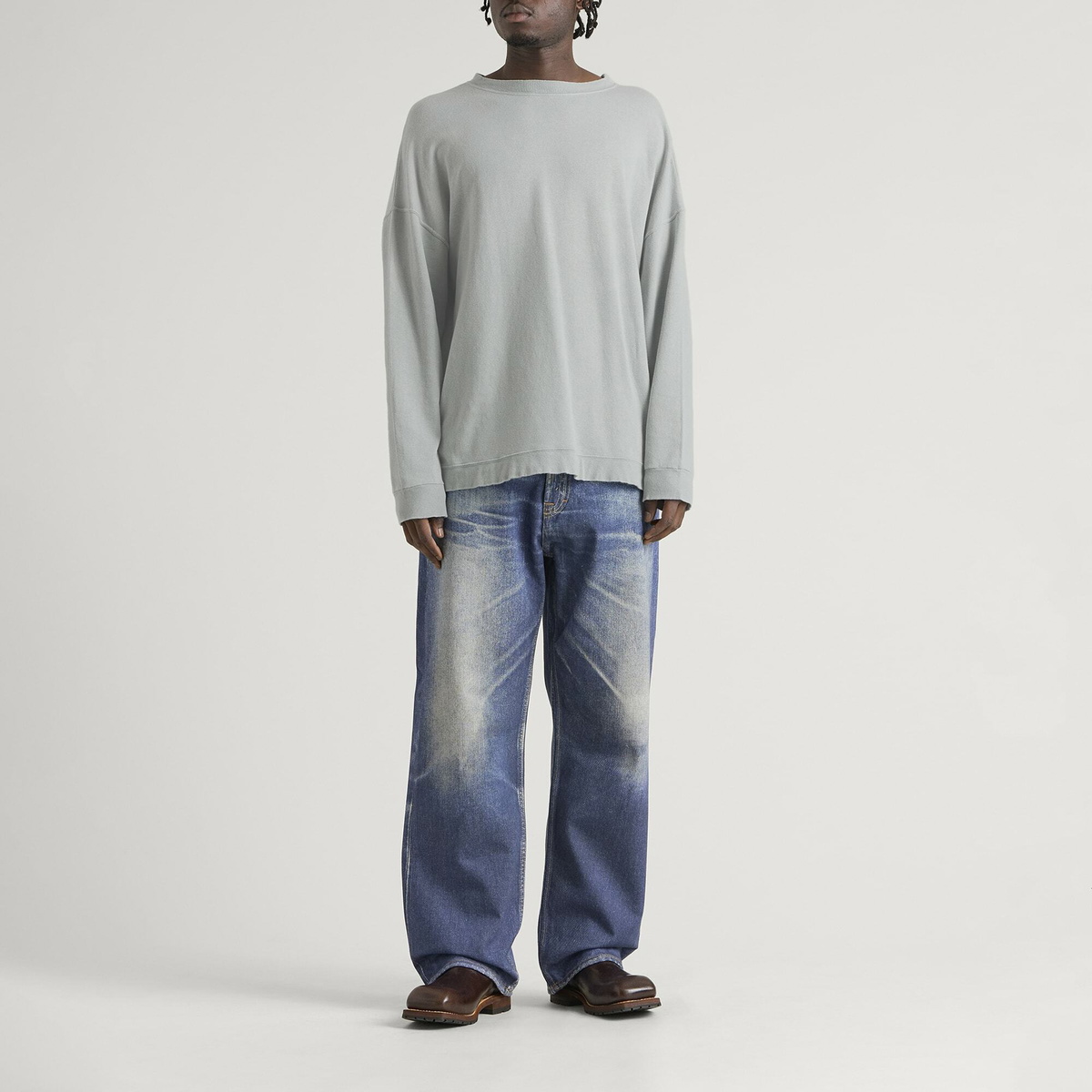 Our Legacy Men's Sunfaded Ash Rogue Loopback Slack Sweatshirt