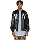 Gucci Black New York Yankees Edition Leather Bomber