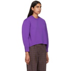 Tibi Purple Sculpted Sleeve Sweater