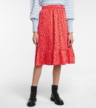 Marc Jacobs - The Ruffle heart-print midi skirt