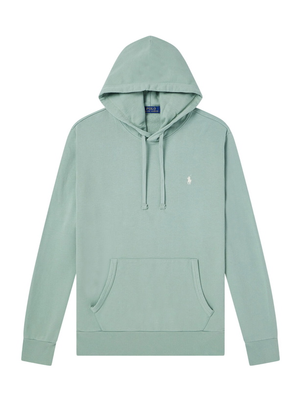 Photo: Polo Ralph Lauren - Logo-Embroidered Cotton-Jersey Hoodie - Green