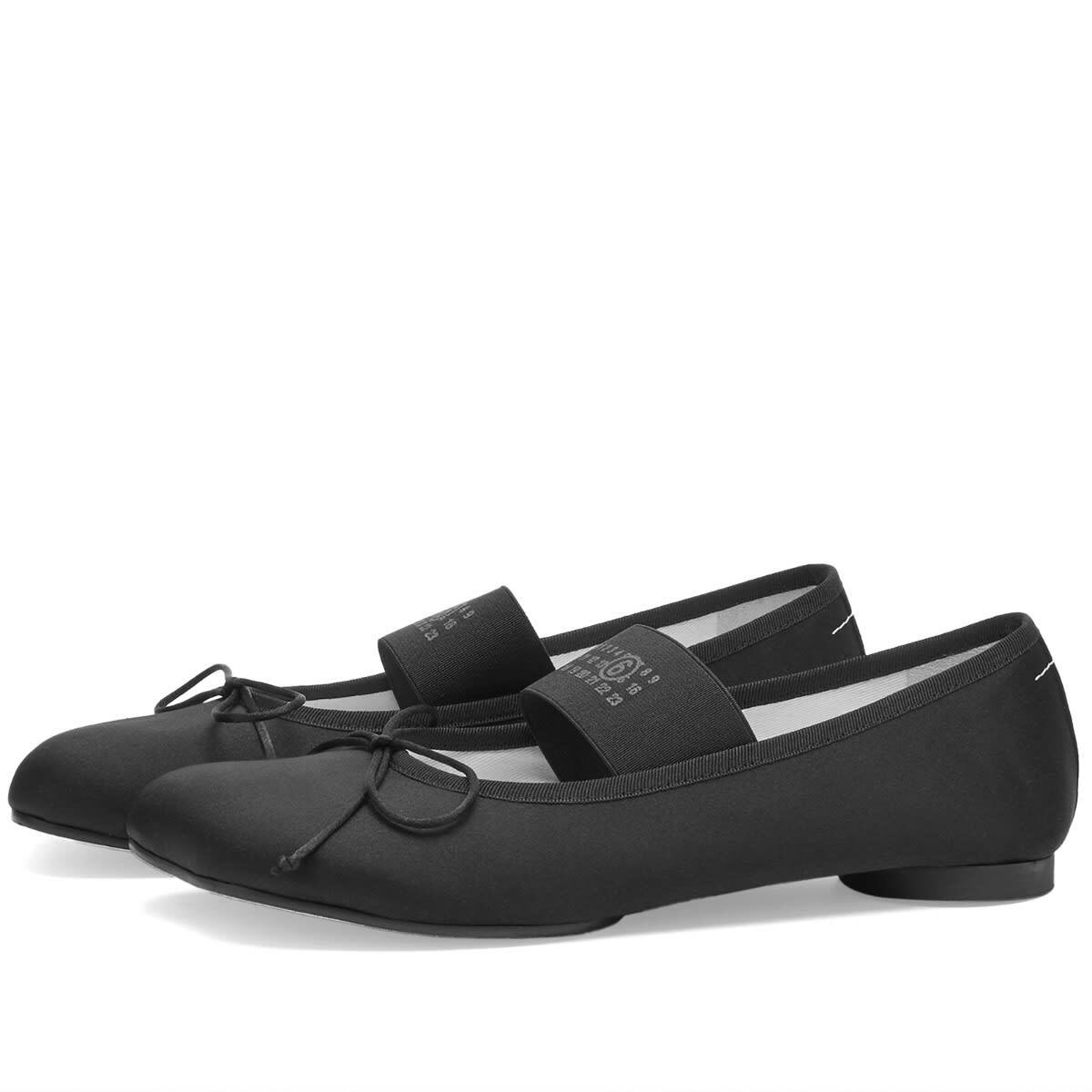 靴 mm6 ballet shoe Ballet Shoe in Black Satin | MM6 | Covet + Lou | Covet + Lou