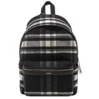 Saint Laurent Flannel Check City Backpack