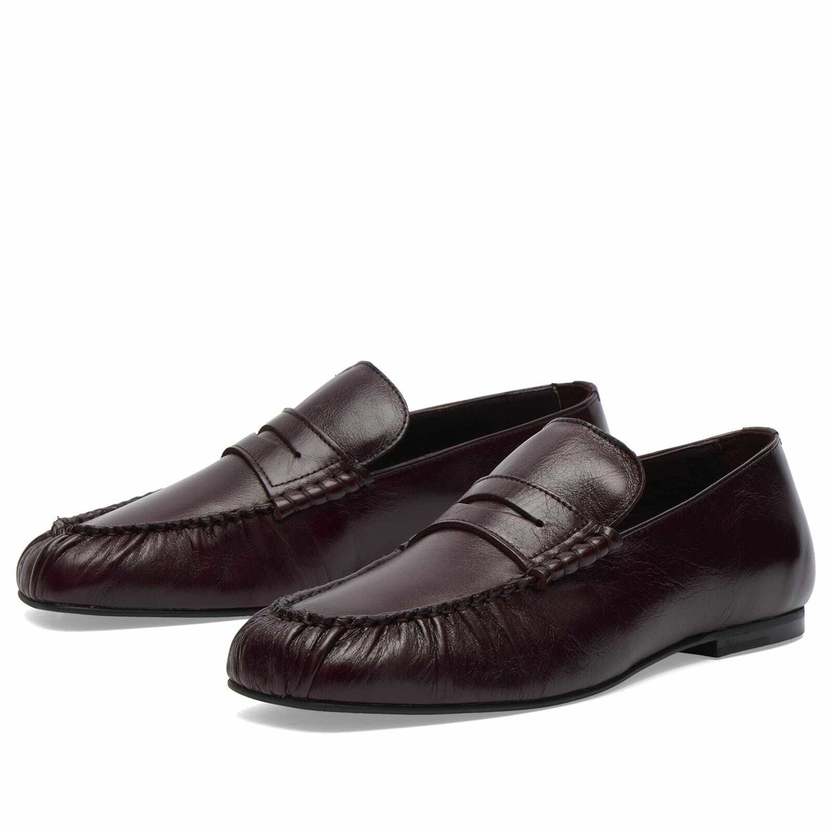 ALOHAS Women's Aven Rift Leather Loafers in Rift Burgundy