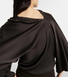 Rick Owens Cylinder draped satin top