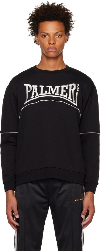 Photo: PALMER Black Embroidered Sweatshirt