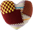 The Elder Statesman Multicolor Patchwork Heart Plushie Pillow