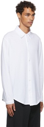 Lady White Co. White Cotton Piqué Shirt