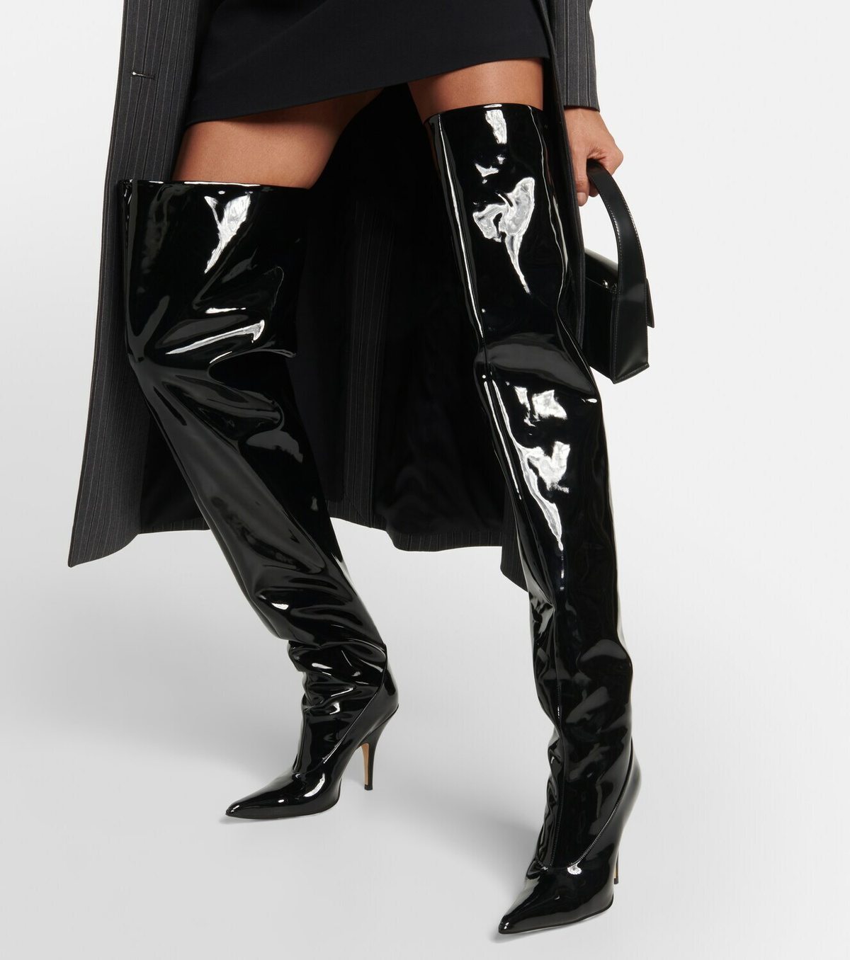 Gia 33 denim over-the-knee boots in blue - Gia Borghini