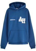 Annie Hood College Hooded Cotton Sweatshirt Navy