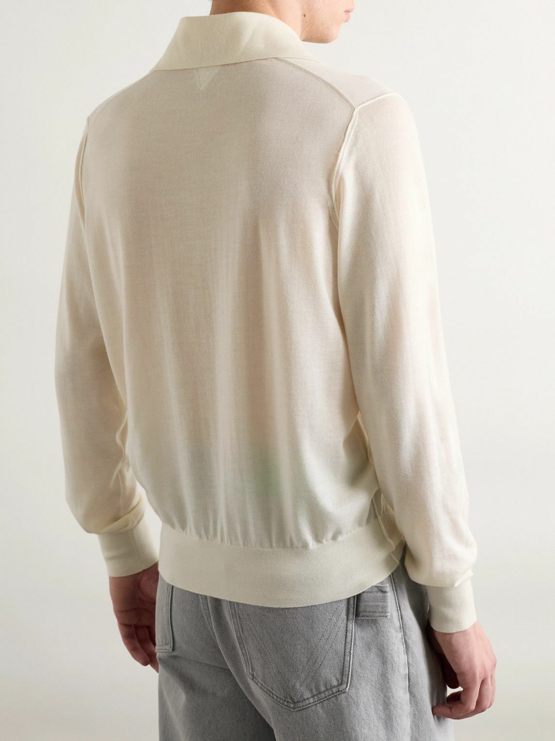 Bottega Veneta - Cashmere Polo Shirt - Neutrals