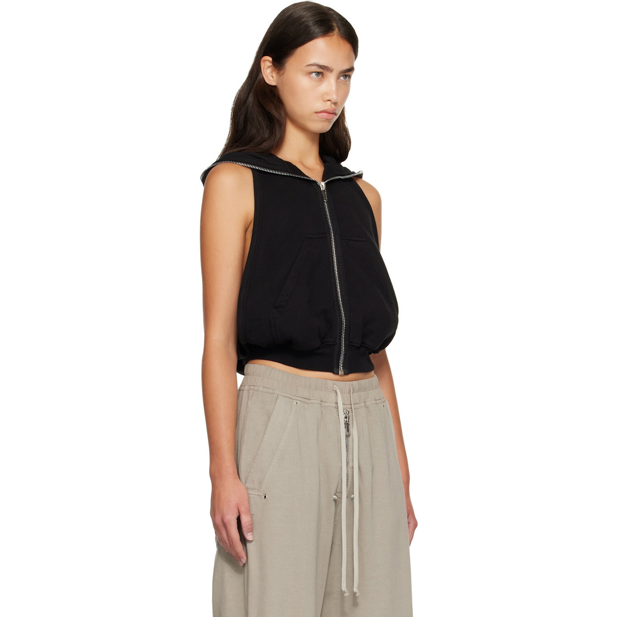 Rick Owens DRKSHDW Black Tower Cyclops SL Hoodie