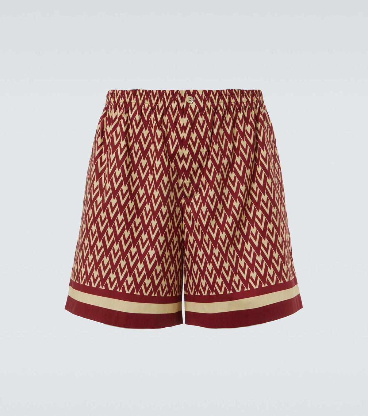 VIP【送料関税込】VALENTINO TOUTE LA V LINEN SHORTS Linen canvas shorts in beige - Valentino | Mytheresa