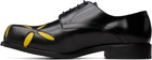 Stefan Cooke Black Slashed Square Toe Derbys