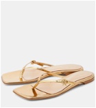 Gianvito Rossi Mirrored leather thong sandals