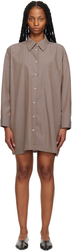 Photo: Deiji Studios Brown 'The Shirt' Midi Dress