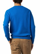 MC2 Saint Barth Man Crewneck Bluette Sweater With St. Barth Embroidery