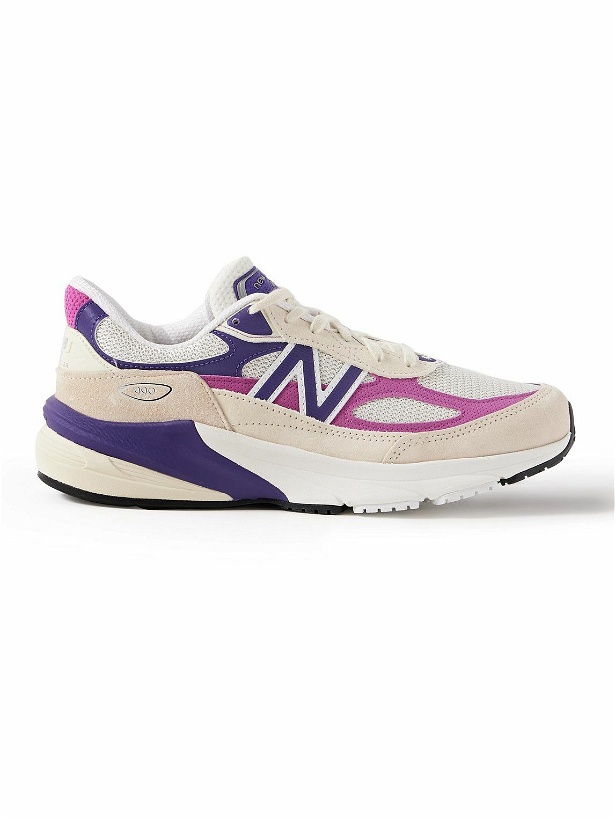 Photo: New Balance - 990v6 Suede-Trimmed Mesh Sneakers - White