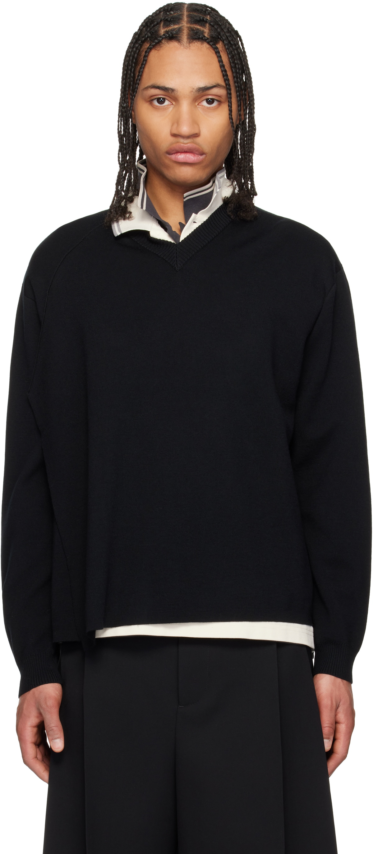 【CRAIG GREEN】FELT PATCH セーター Craig Green Gray Felt Patch Sweater - ShopStyle