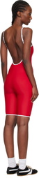Moschino Red Printed Lycra One-Piece Swimsuit