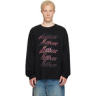 We11done Black Gradient Logo Long-Sleeved T-shirt
