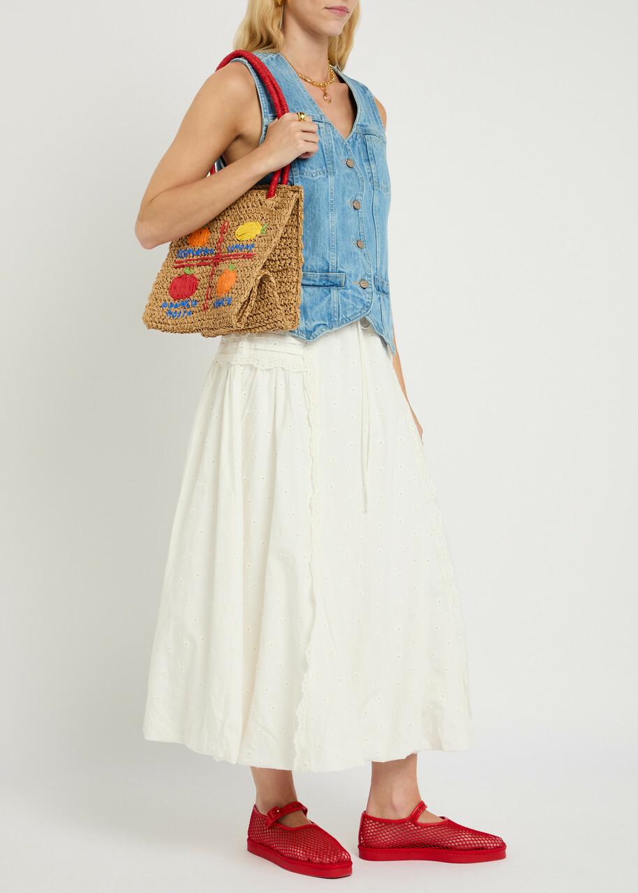 Damson Madder Helly Panelled Denim Gilet Blue