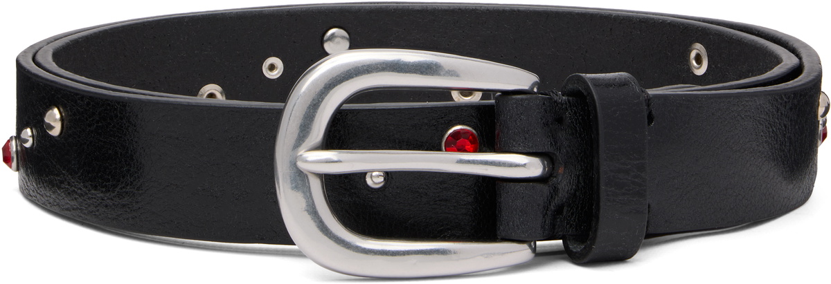 Paul Smith Black Leather Studded Belt