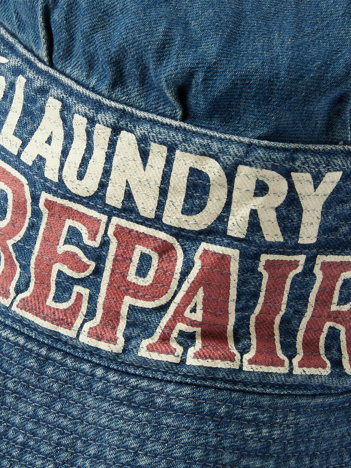 KAPITAL - Laundry Printed Denim Bucket Hat