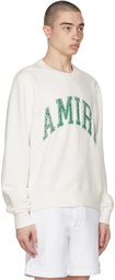 AMIRI White Varsity Sweatshirt