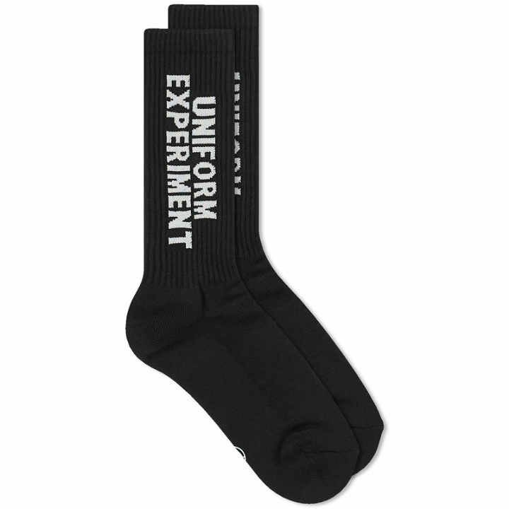 Photo: Uniform Experiment Men's Logo Socks in Black