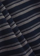 Oliver Spencer Oli's Striped Waffle-knit T-shirt Navy